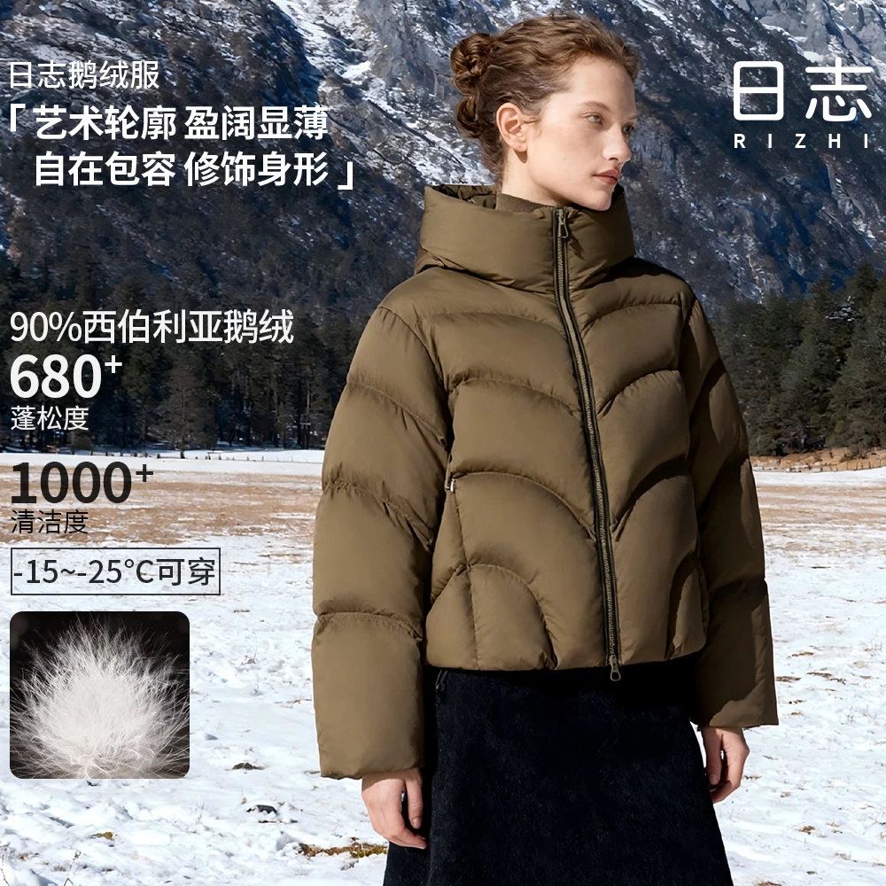 日志 冬上新时尚加厚保暖鹅绒服女士羽绒服DD54Y320