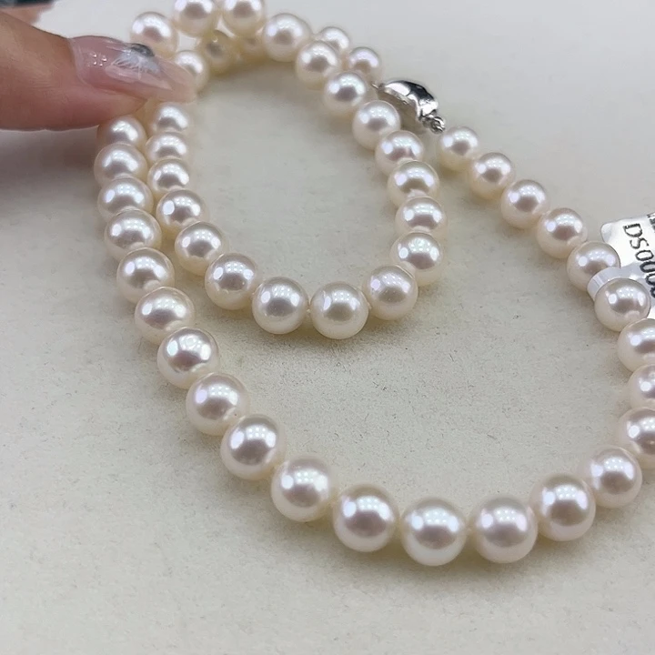 淡水珍珠银S925镶嵌颈饰8➕极光炫彩高品