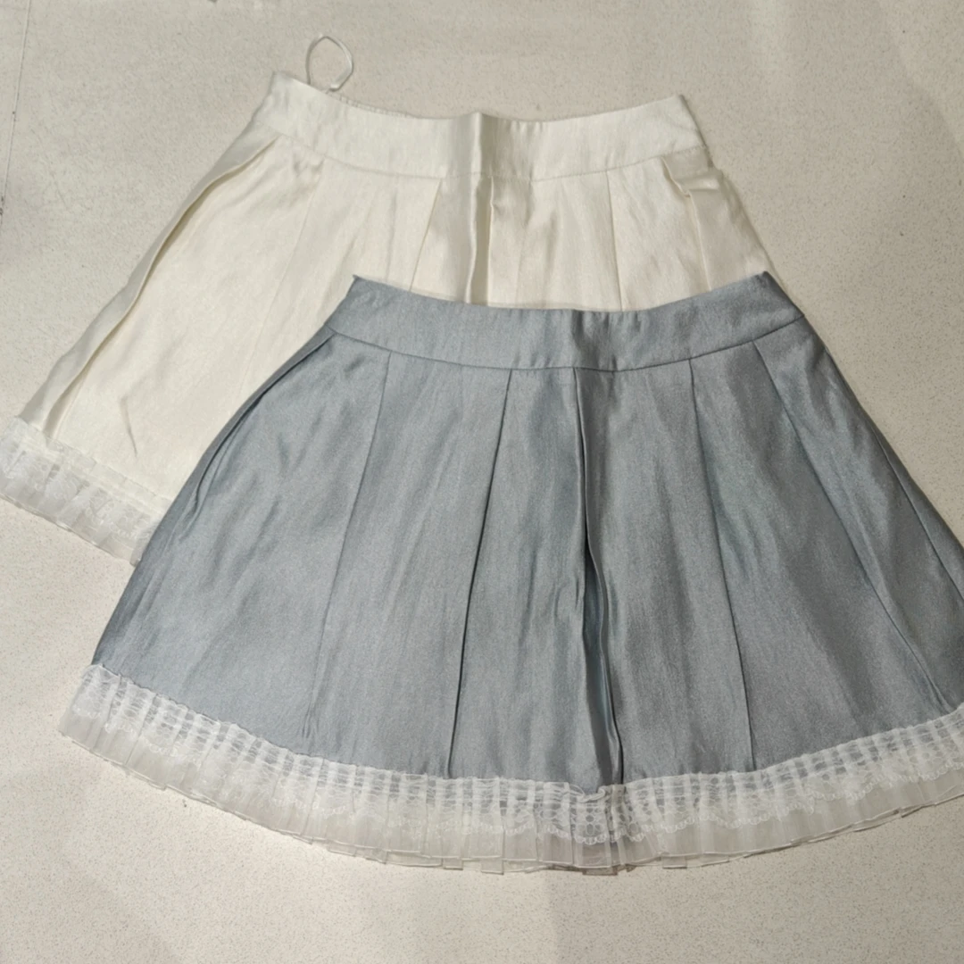 【济州岛】蕾丝花边拼接休闲短裙5967