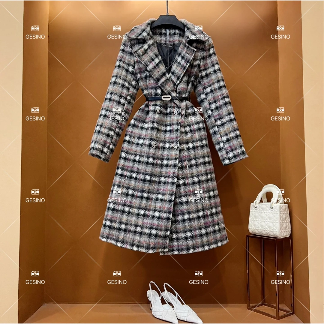 【露】秋冬气质小香风时尚设计师中长款外套 QD-2025353