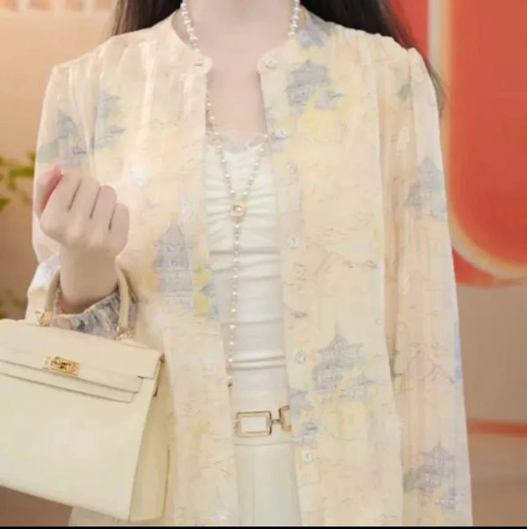 款新中式国风设计感气质小衫百搭宽松显瘦气质上衣915