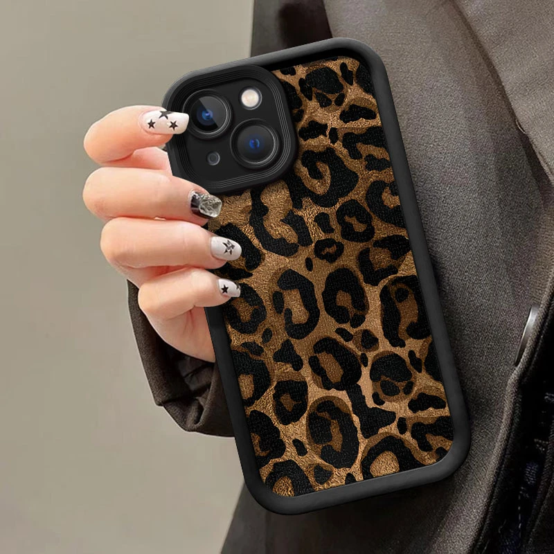 豹纹适用苹果16华为mate70荣耀手机壳oppo软壳vivo小米防摔套