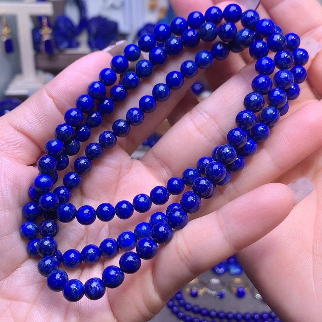 青金石未镶嵌6.4m长链漏