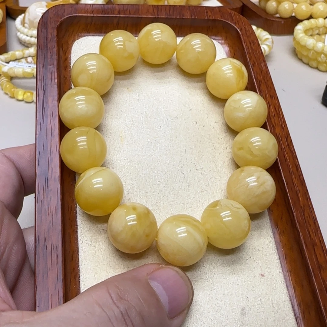 蜜蜡未镶嵌手链蜜蜡手串