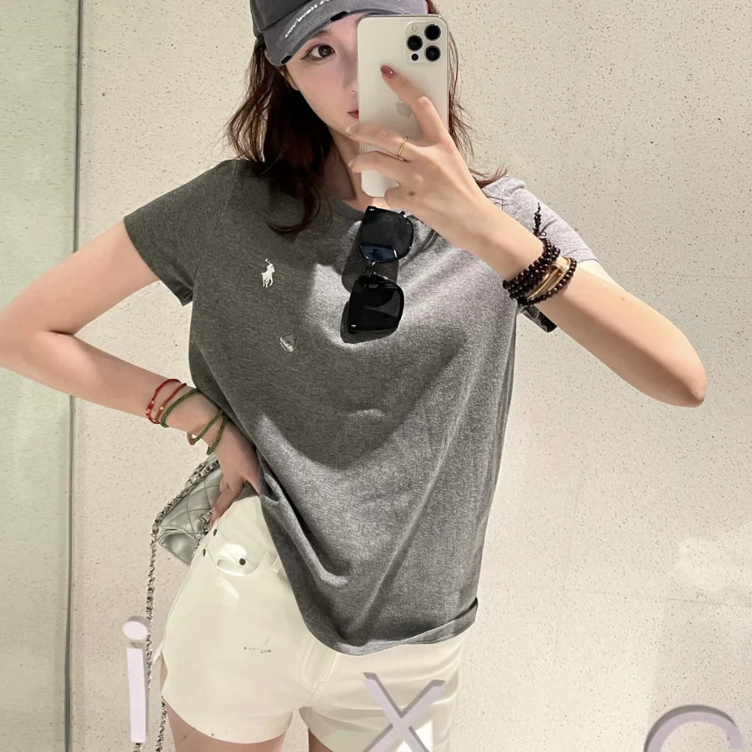 未使用 Ralph Lauren/拉夫劳伦 圆领刺绣基础款短袖