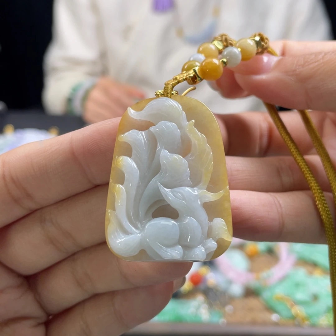 颈饰未镶嵌翡翠代编织