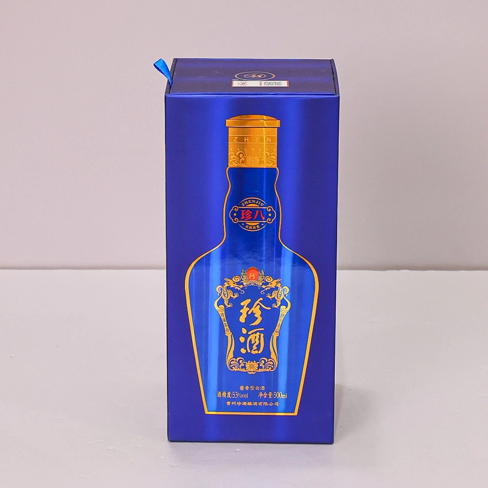 珍酒酒中珍品 · 珍八 （蓝盒）酱香型白酒 53度 500ml  JX