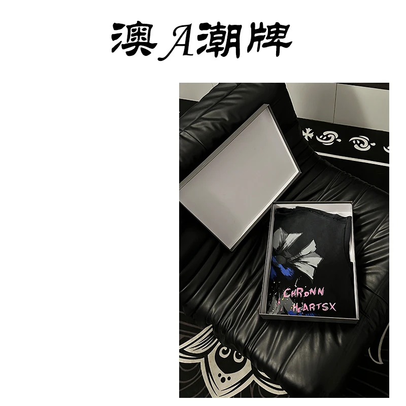 《65号链接》潮牌重磅纯棉宽松百搭短袖T恤男女同款88823