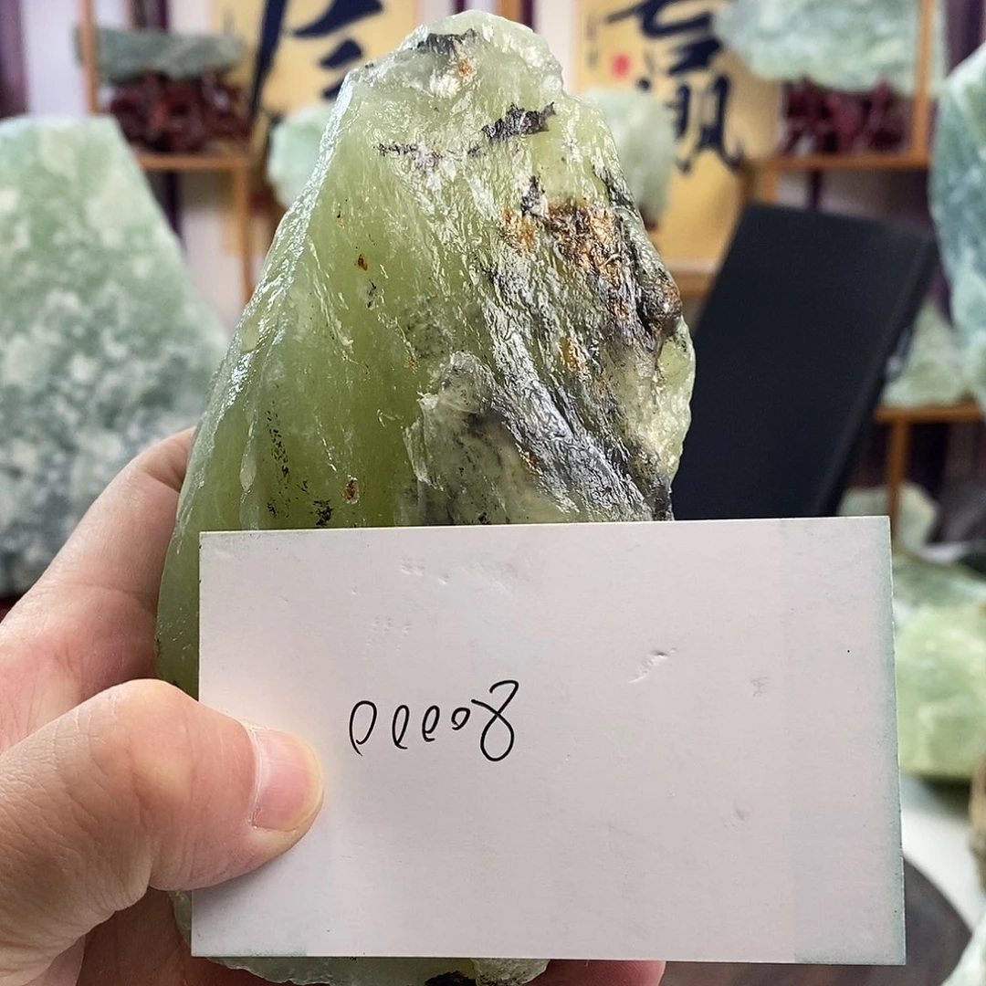 用***师蛇纹石玉合金珠宝奇石