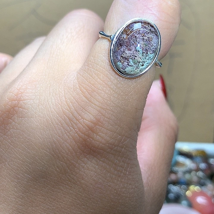 水晶水晶戒指银S925镶嵌