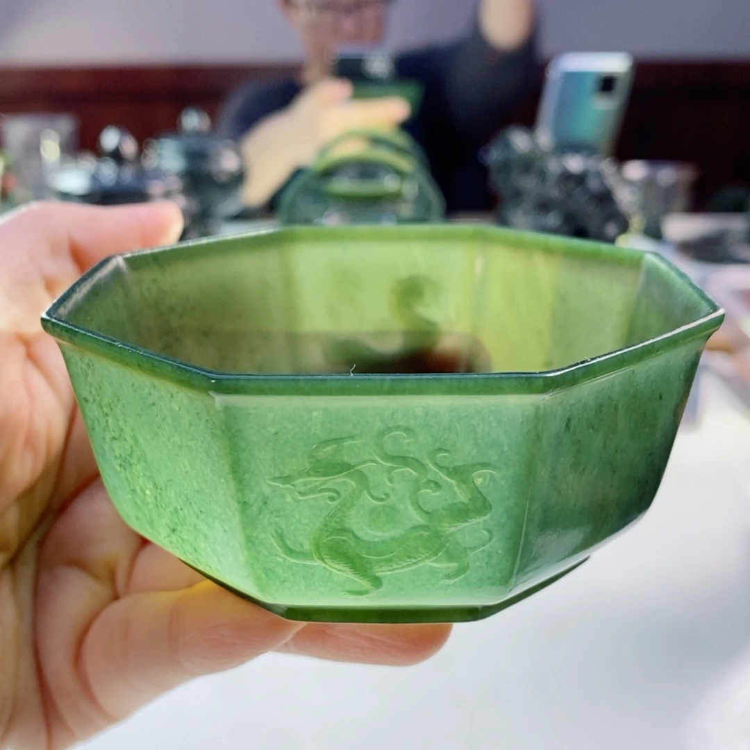 未镶嵌和田玉（青玉）摆件微瑕