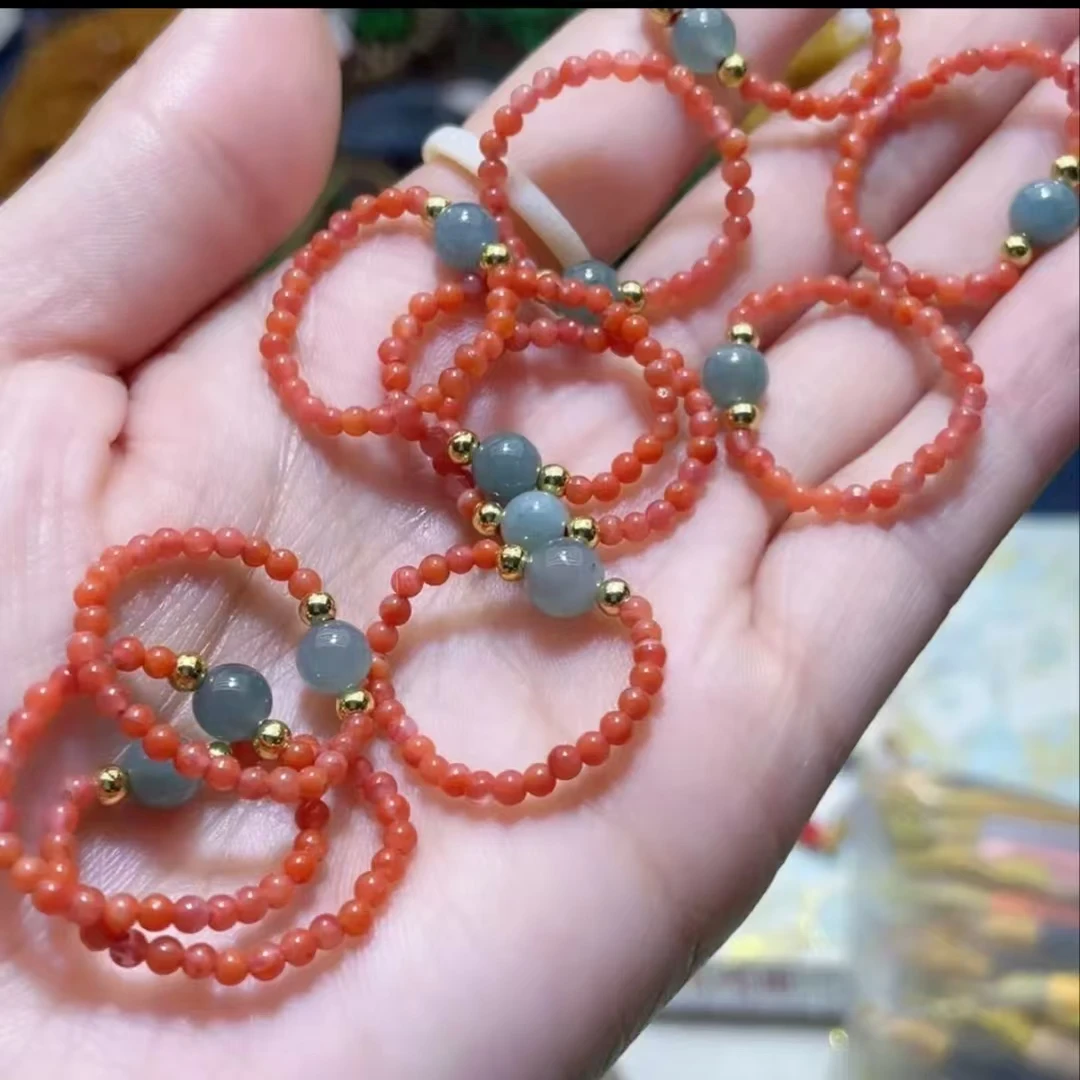 纯天然南红翡翠戒指（多样性发货 发—）