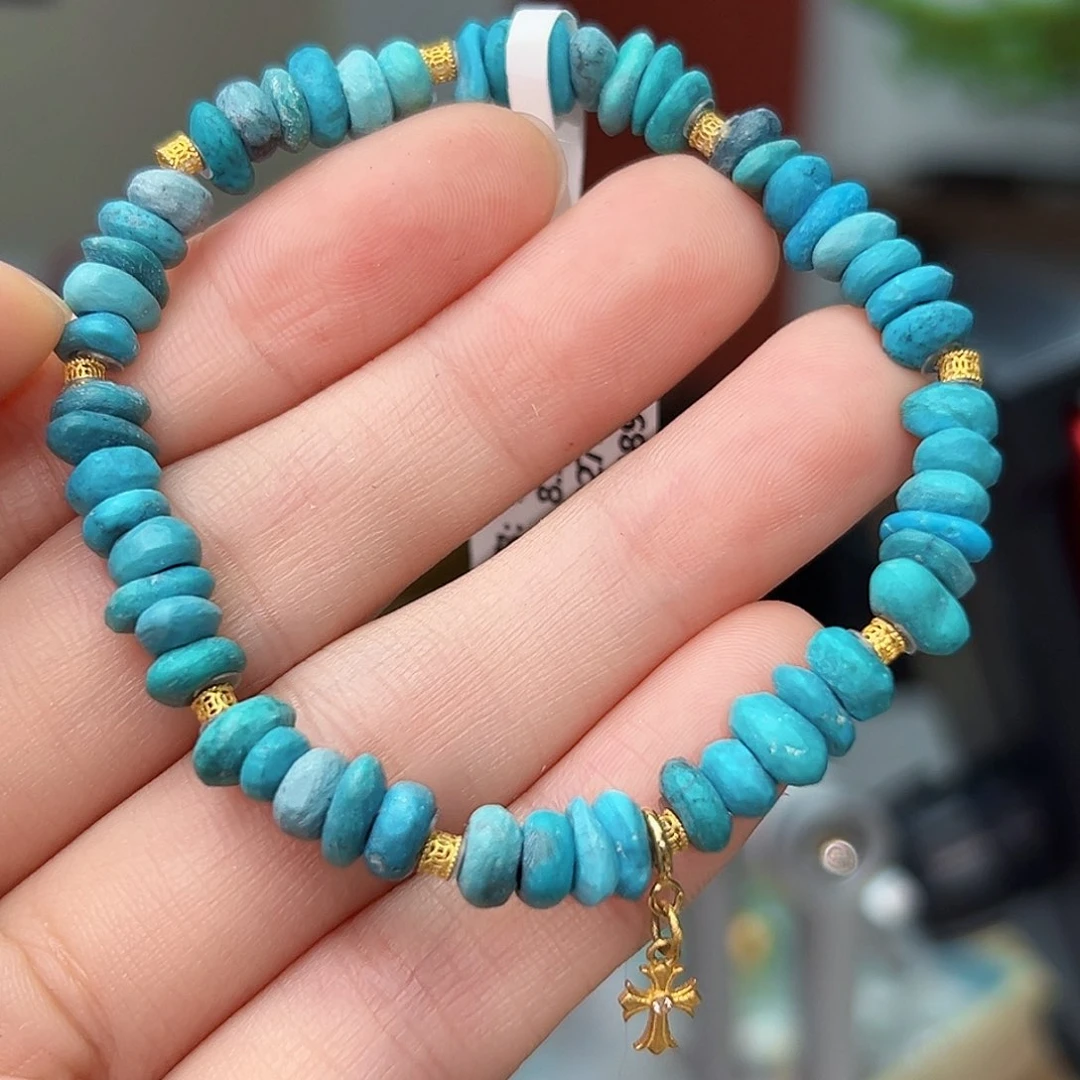 绿松石珠宝奇石18K金镶嵌