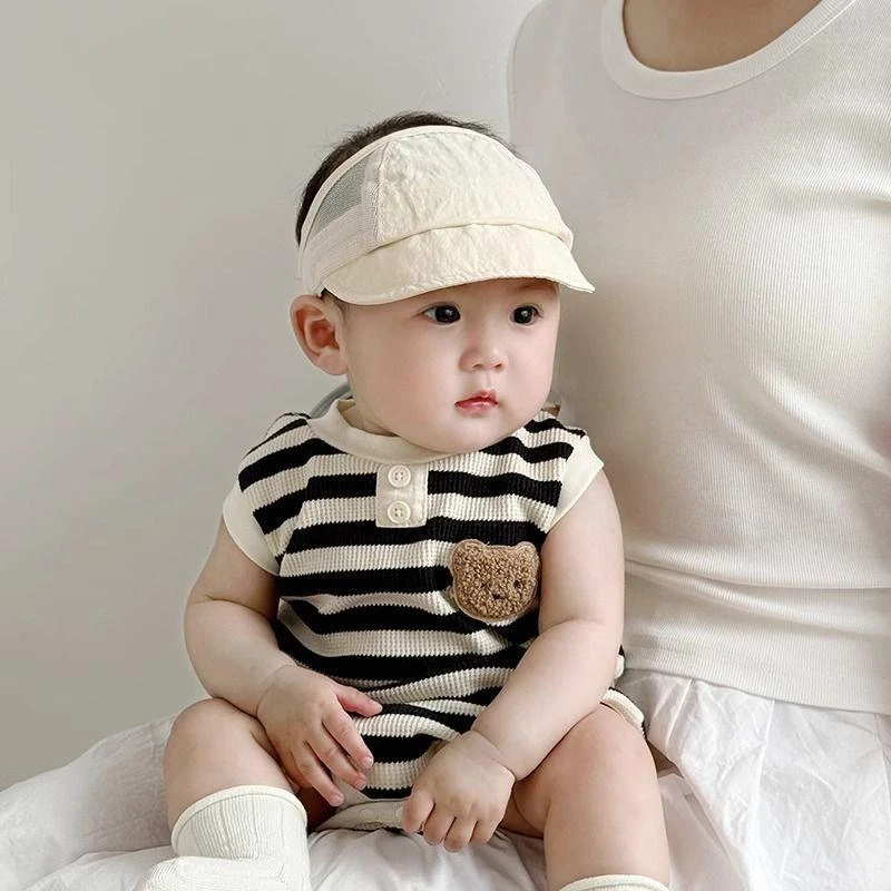 婴幼儿帽子透气夏季薄款护囱门空顶胎帽宝宝小月龄遮阳防晒囟门帽
