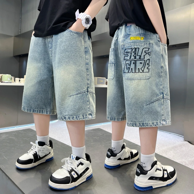 男童夏装牛仔短裤2025新款韩版儿童裤子痞帅夏装轻薄中裤休闲裤潮