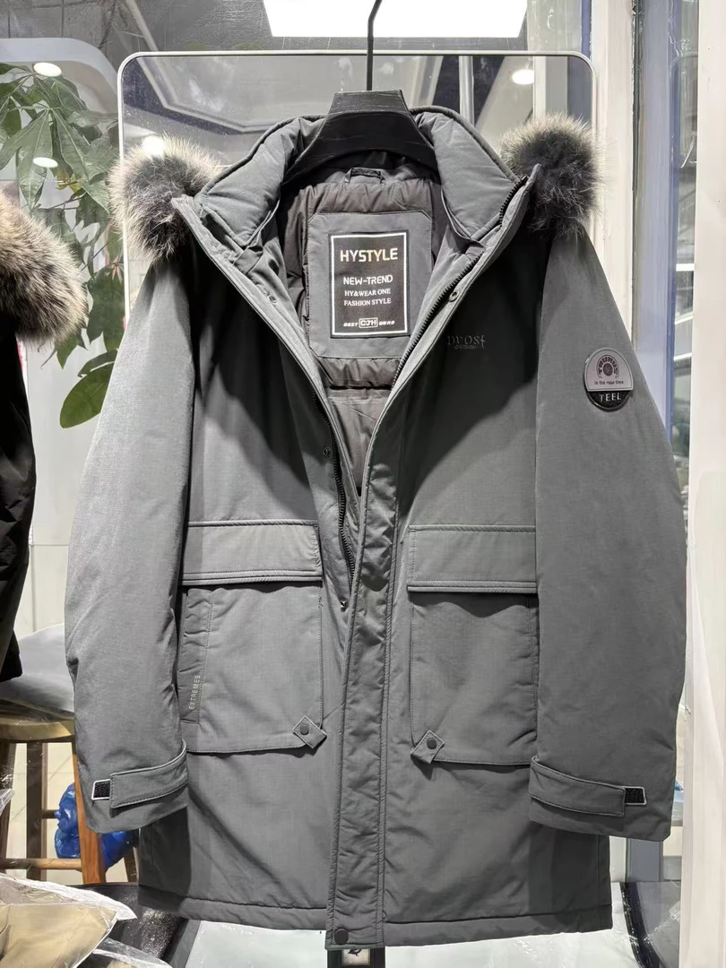 10931羽绒服外套冬季商务休闲男款连帽男士加厚短款时尚