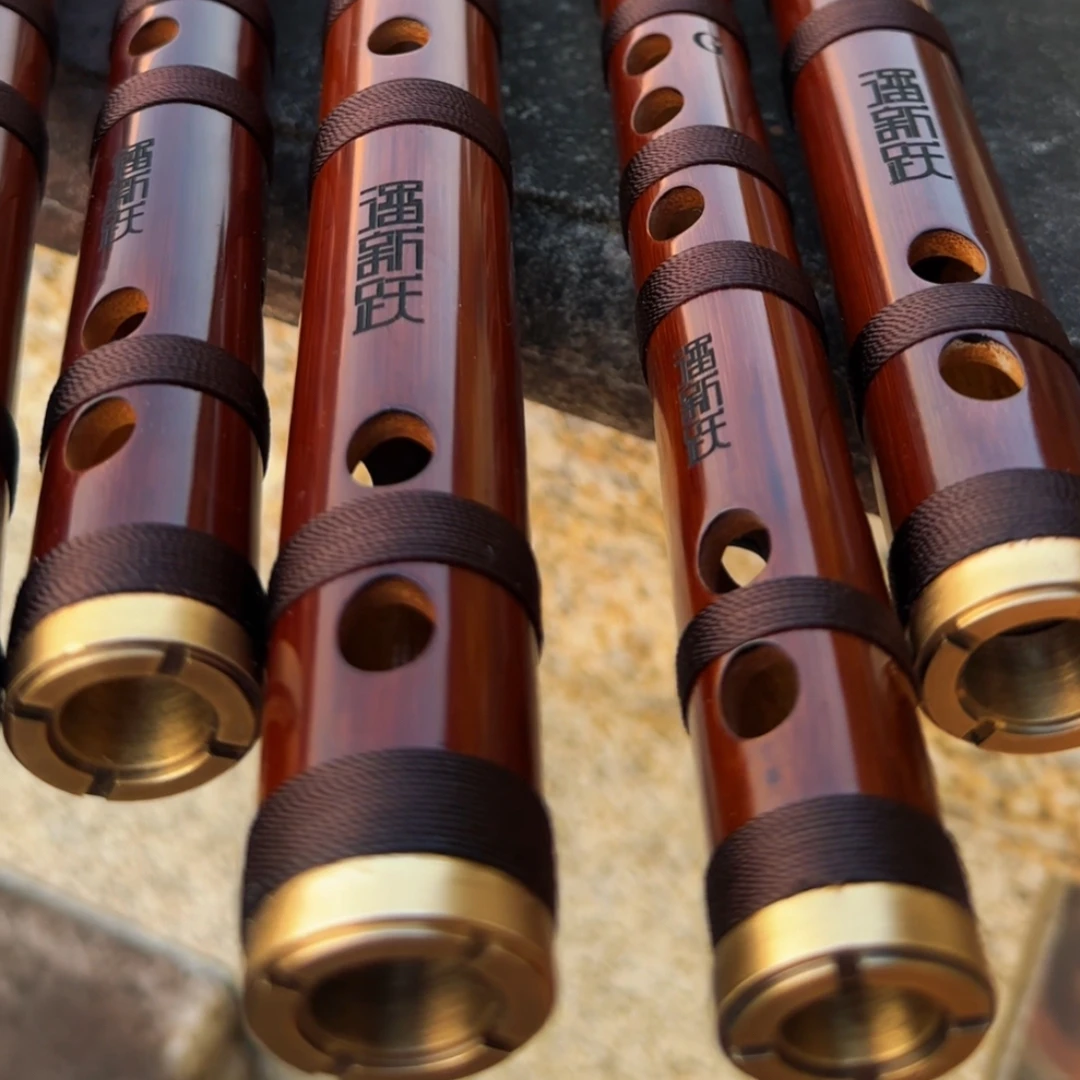 收藏级大漆苦竹专利牛角款竹笛