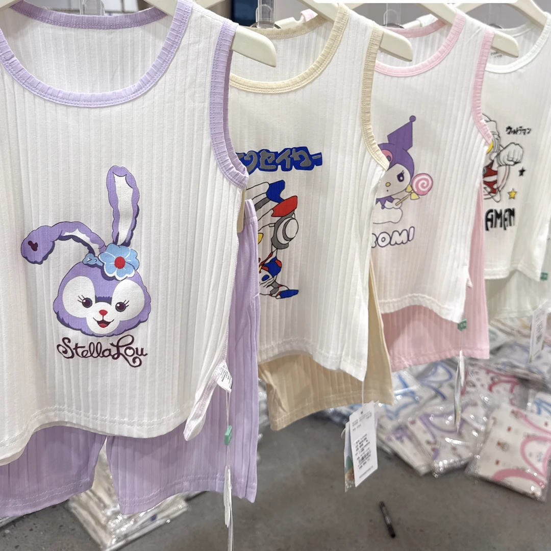 莫代尔背心短裤套装 高品质儿童家居服 透气吸汗