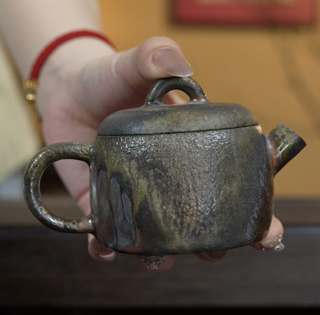 夸烧柴烧 林光星制 具权壶 裸烧自然落灰纯手工制作泡茶150cc