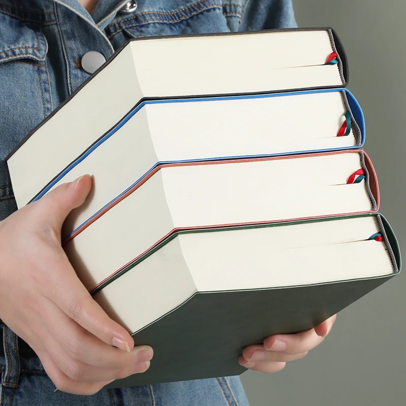 A5巨无霸超厚736页空白笔记本子软皮面大学生简约加厚记事本