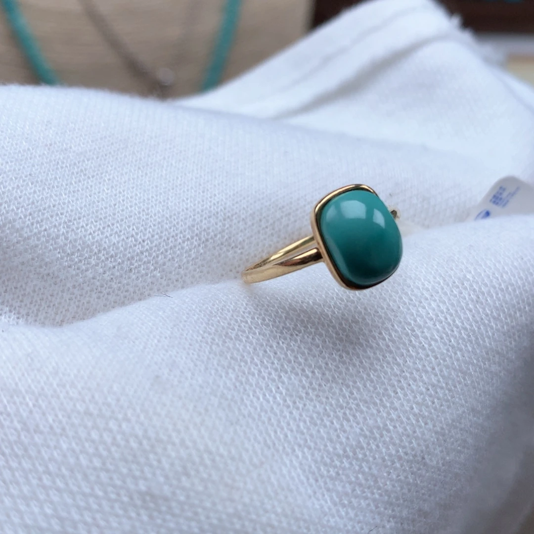 绿松石18K金镶嵌绿松石