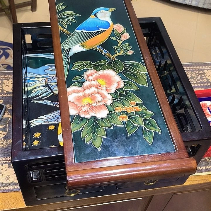 懿***特瓷片瓷板画卷轴差评作品茶盘