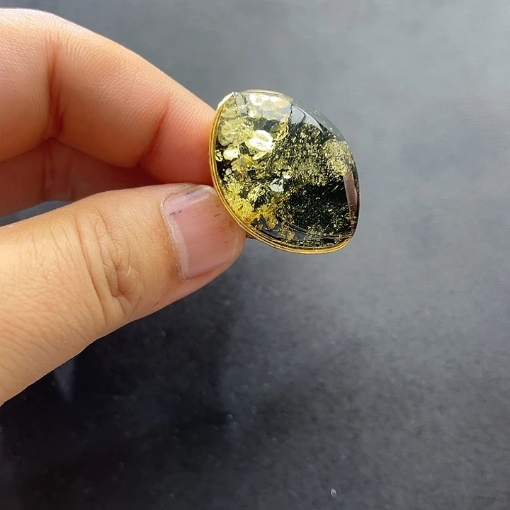琥珀未镶嵌裸石戒指