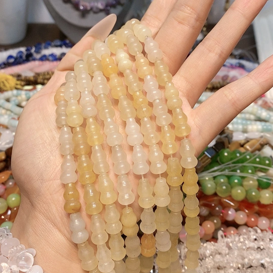 玛瑙/玉髓散珠金丝玉葫芦一条mm