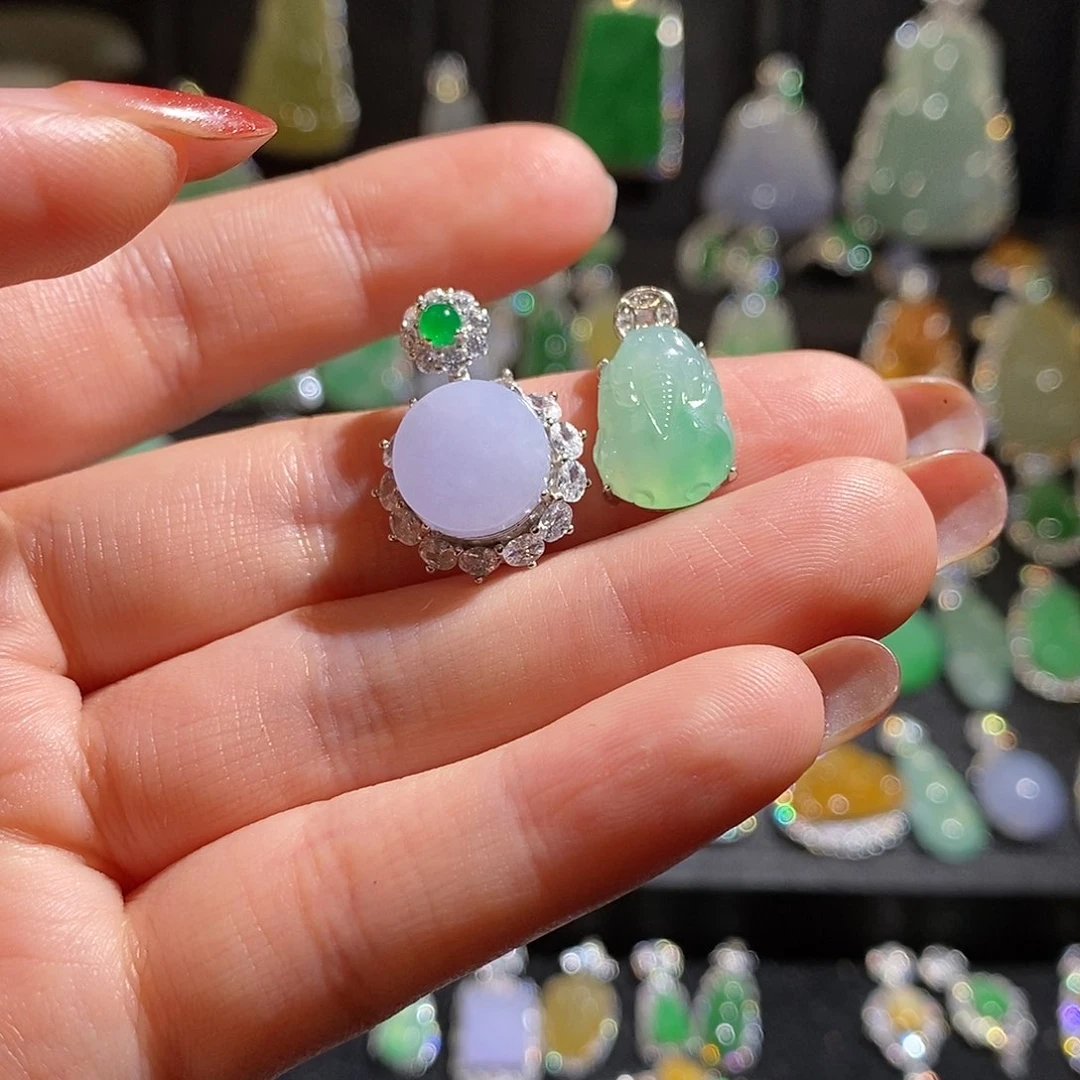 颈饰银S925镶嵌翡翠昭*天然翡翠