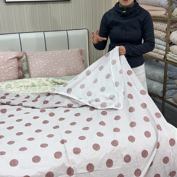 全棉双层纱大波点面料1.5米