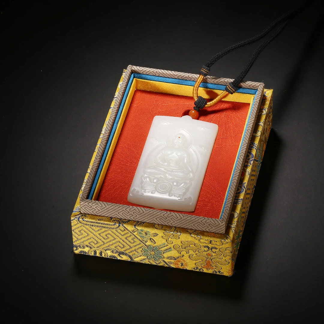 二十世纪*白玉佛牌/14JTY5233/和田玉【北京文博】