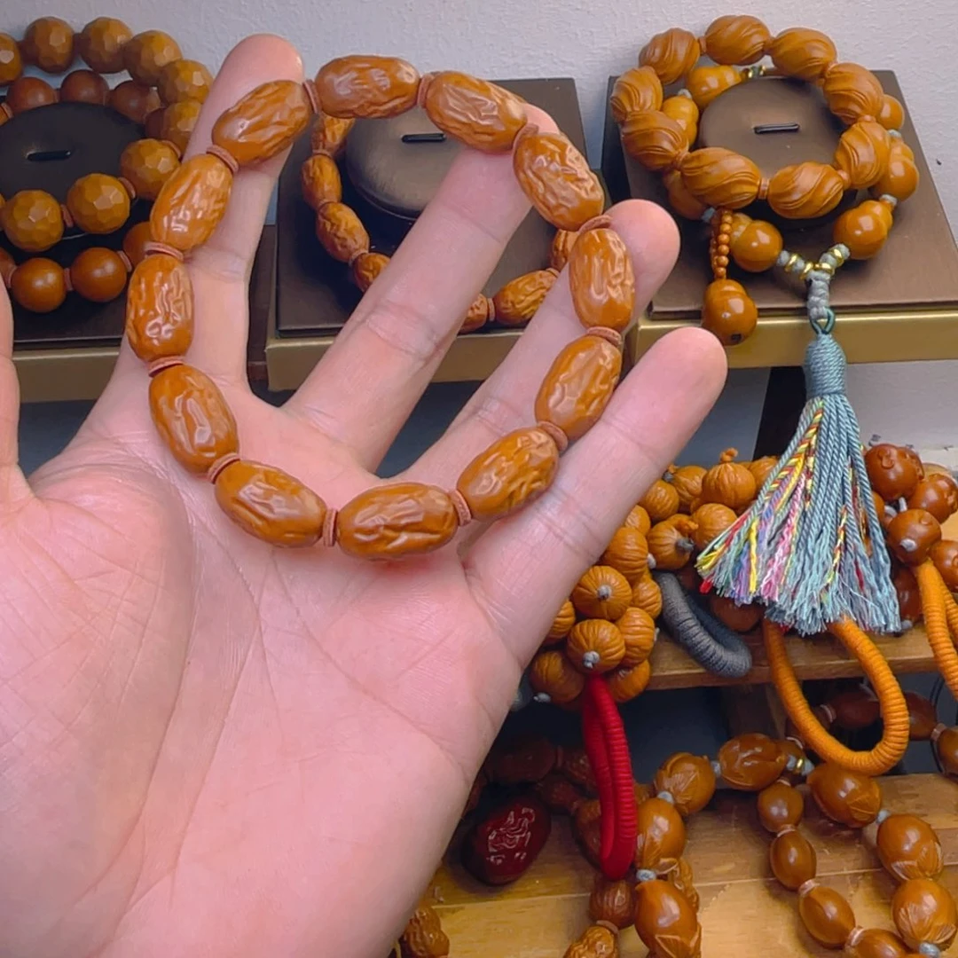 橄榄核手串/手链1.2水晶核直心料大枣