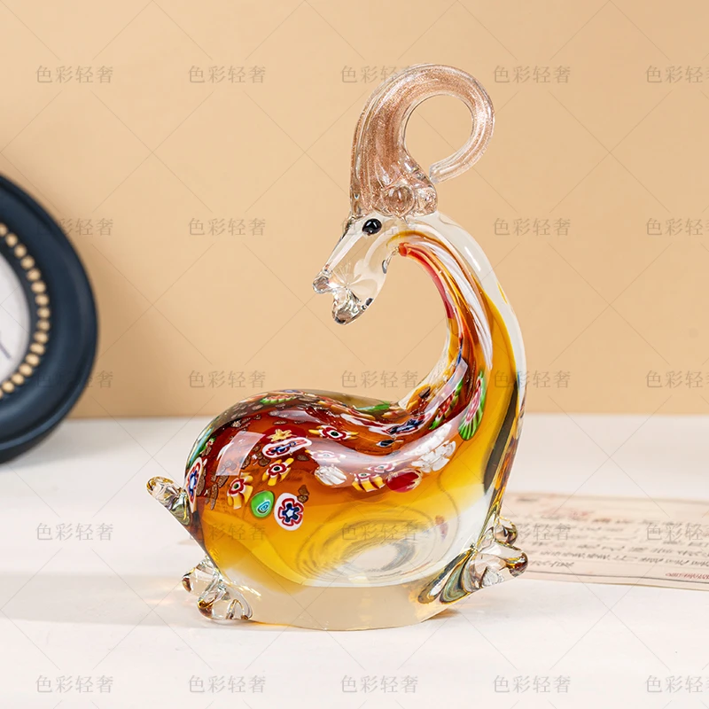 L537 茶色生肖羊室内客厅玄关摆件洋洋得意装饰摆件轻奢高颜值