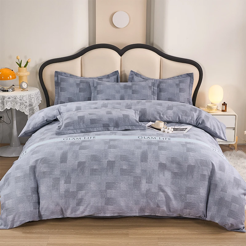 全棉加厚磨毛四件套四季款纯棉南通四件套印花被套床单款床品套件