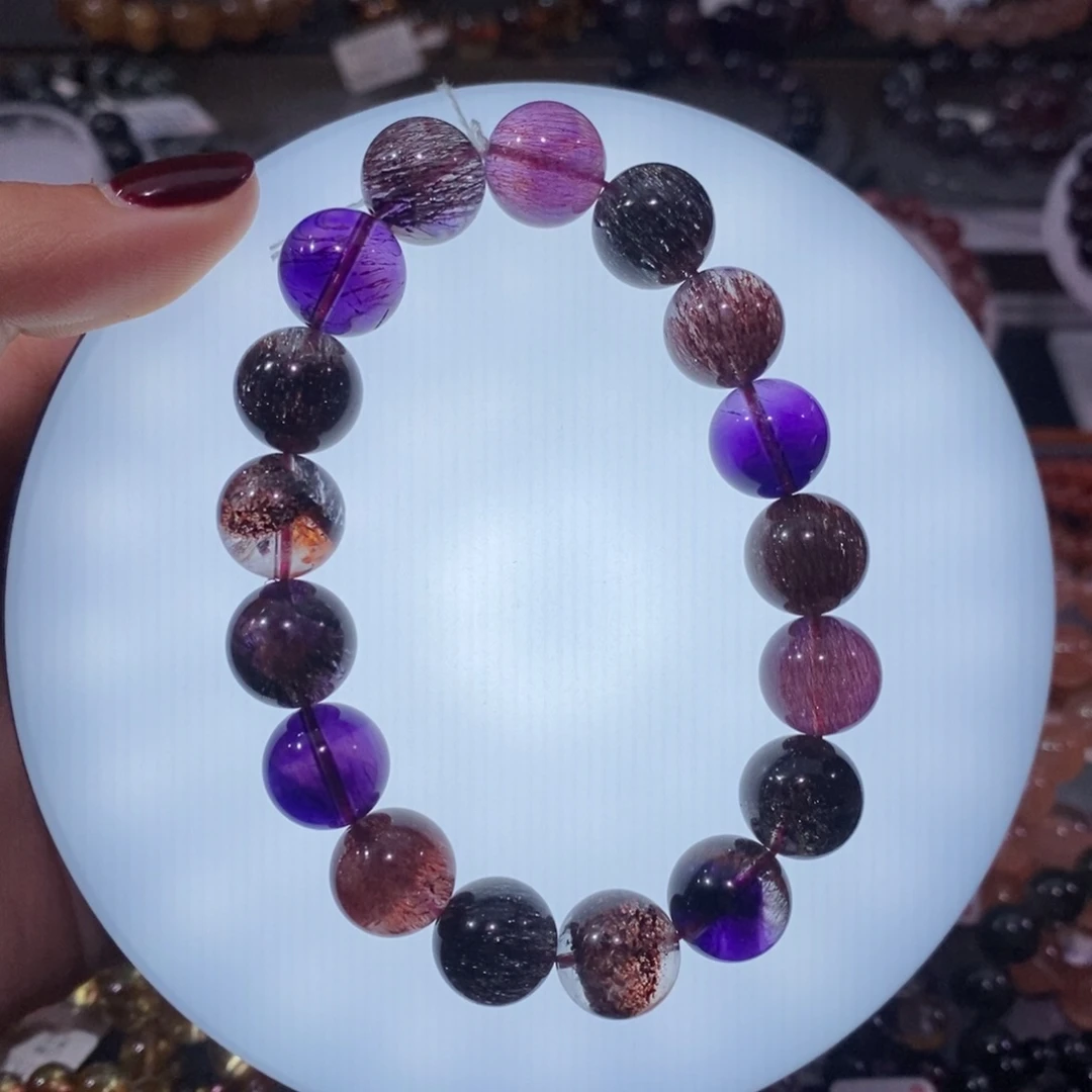 水晶手串未镶嵌高货超七12+