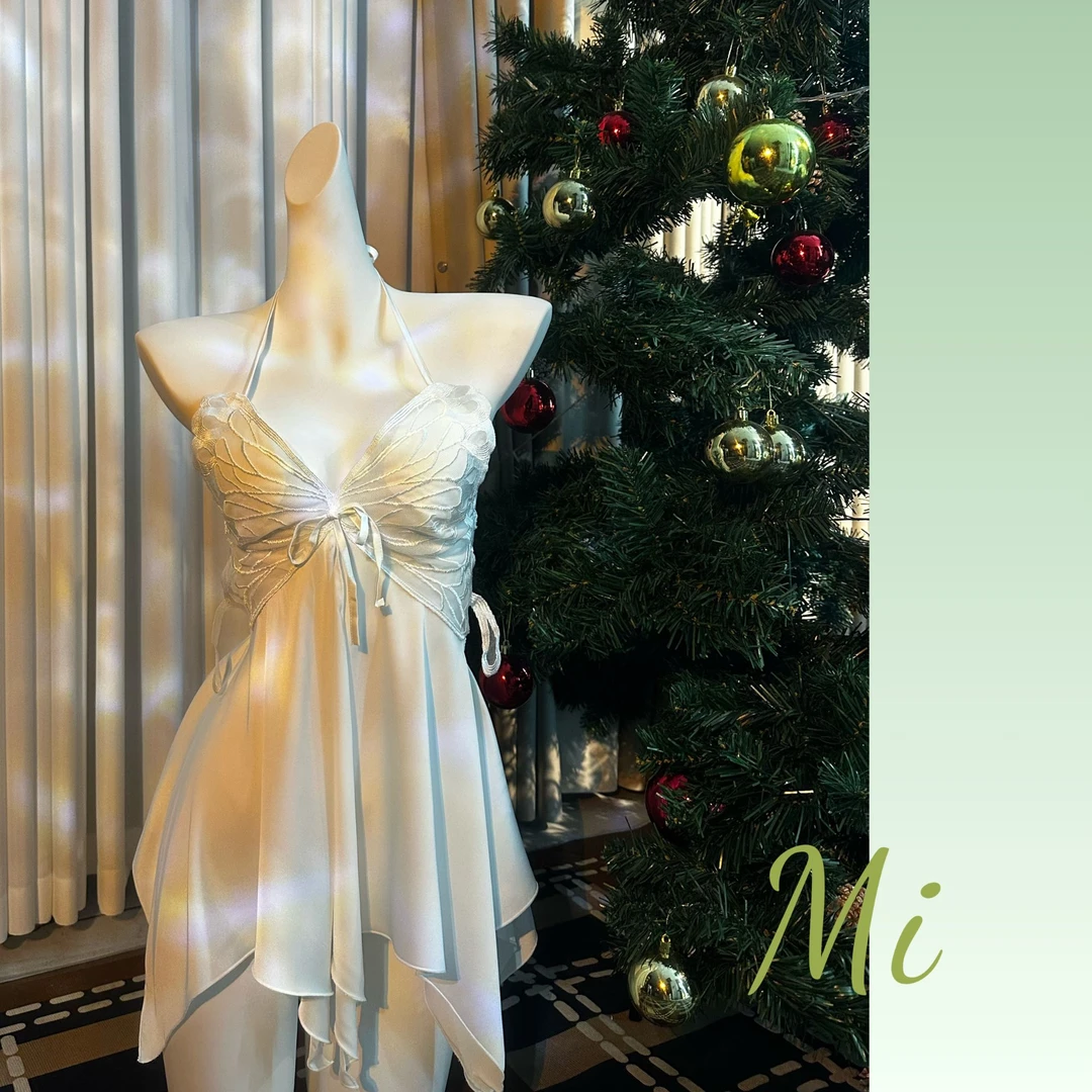 （化茧成蝶）甜美蝴蝶诱惑加胸垫性感睡衣