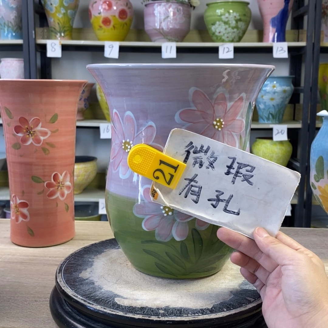 景德镇手绘陶瓷花盆