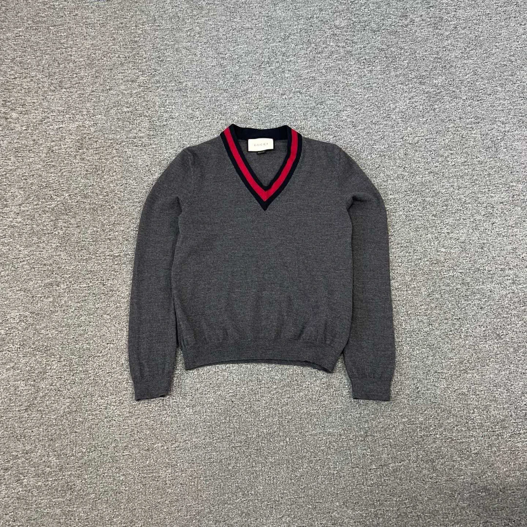 99新 GUCCI/古驰 灰色 V领 针织毛衣 99新 S码