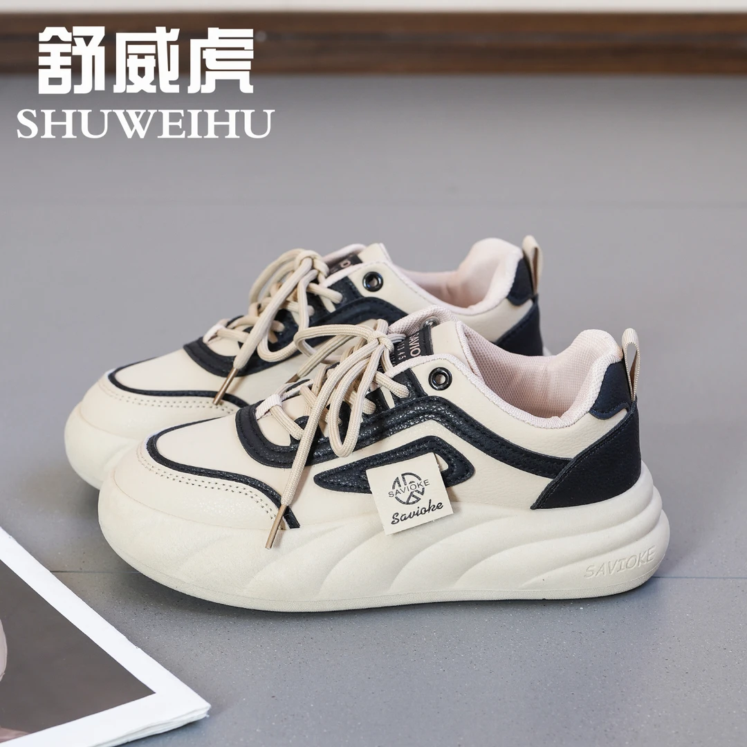 网红款女鞋2025爆款专柜正品时尚潮流休闲鞋学生百搭厚底运动板鞋