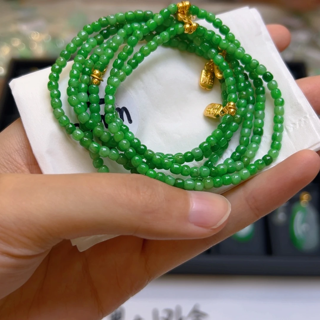足金镶嵌手链翡翠多样性发一件