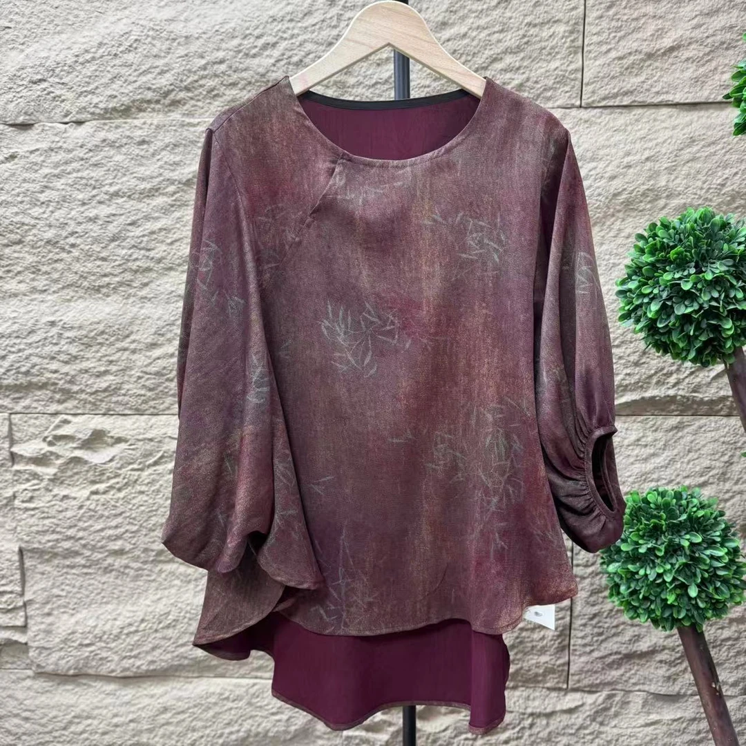 9574新款夏季时髦高端气质遮肉洋气T恤小衫QZ