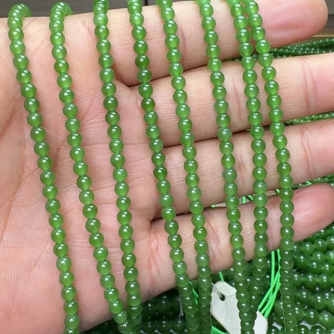 和田玉未镶嵌颈饰碧玉冰阳绿卡4 买一发一