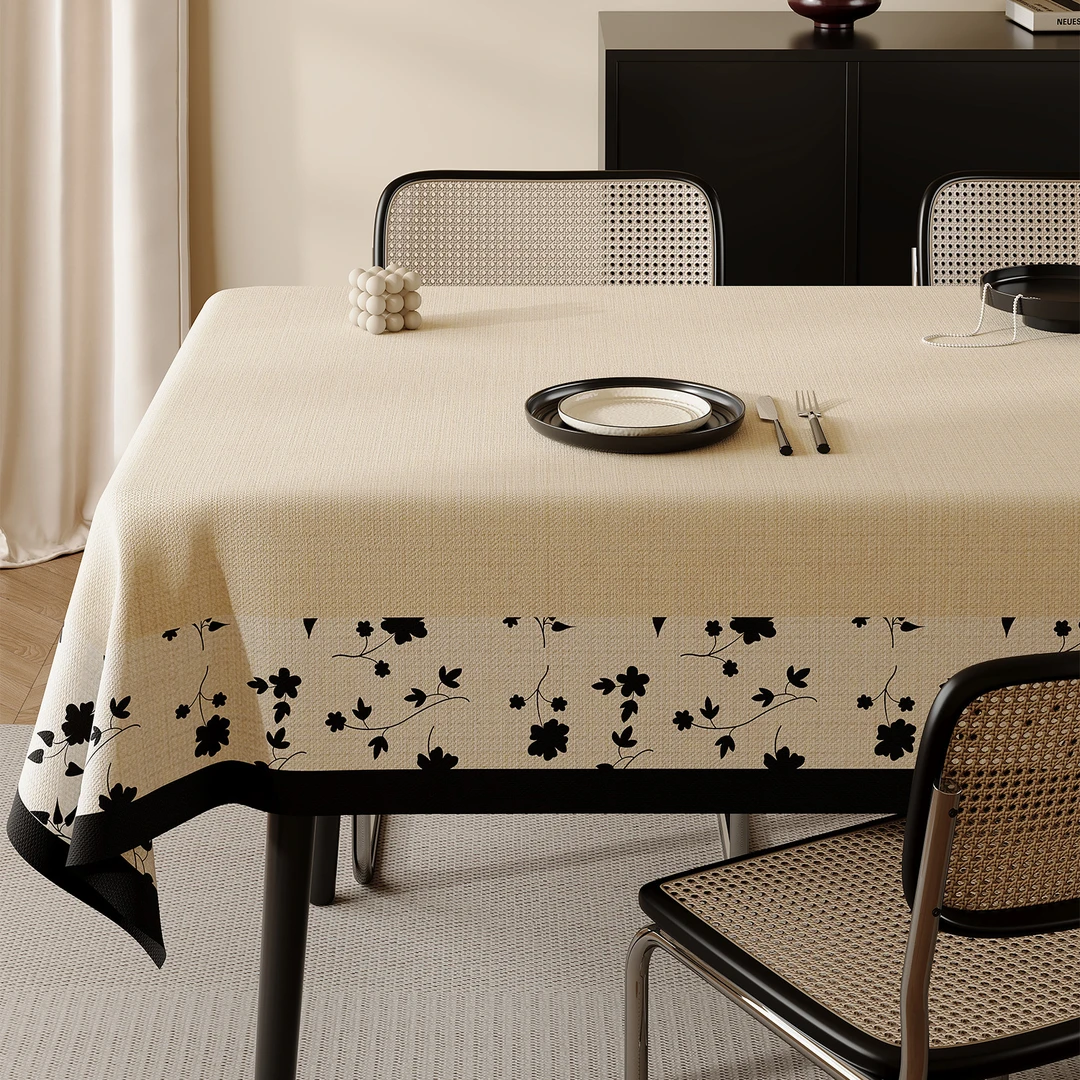 法式餐桌桌布免洗防水防油桌布轻奢高级感2025新款复古风茶几台布