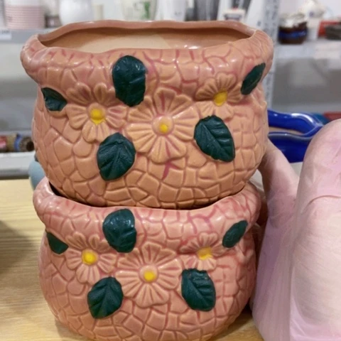 红陶陶瓷多肉花盆