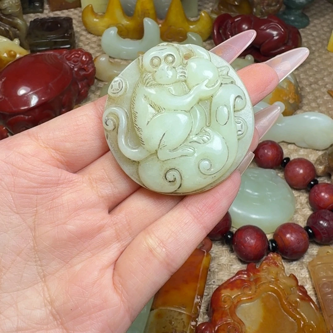 白玉菩提吊坠挂件