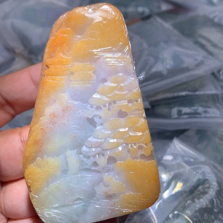翡翠未镶嵌颈饰保真天然A货翡翠