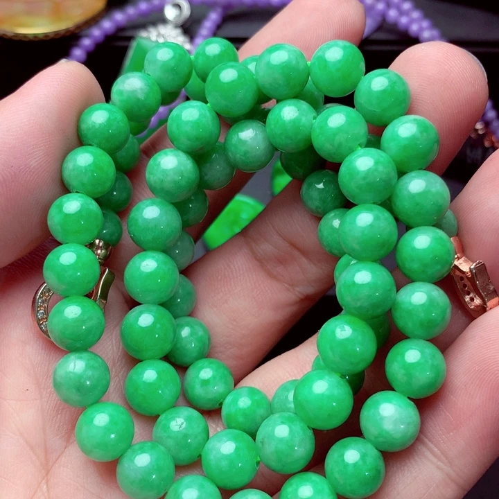 翡翠未镶嵌毛衣链