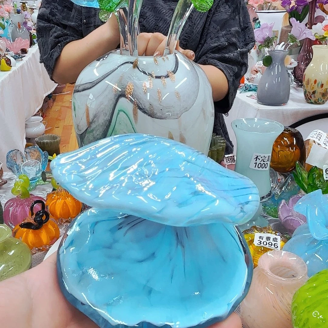 安妮花瓶琉璃摆件