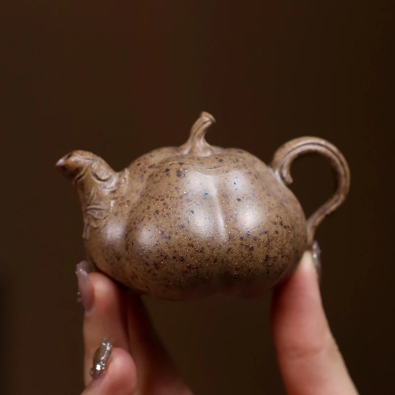 大吉羊柴烧 宜兴紫砂壶茶壶 本山绿泥徐顺伟小福瓜60ml徐顺伟