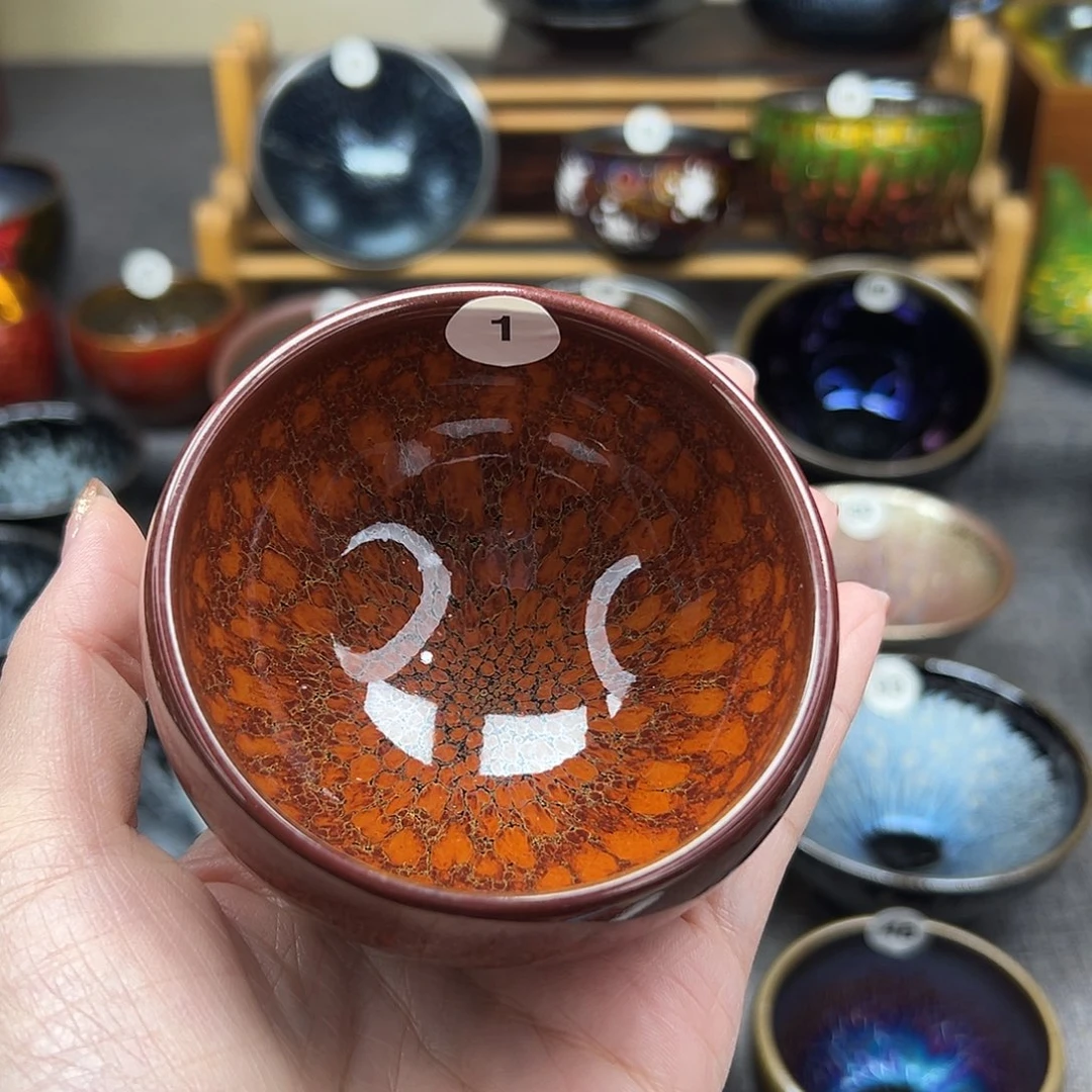 茶盏鹧鸪波体手工